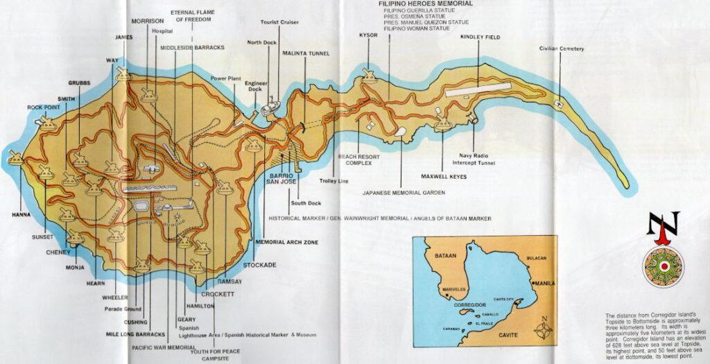 Corregidor Island map